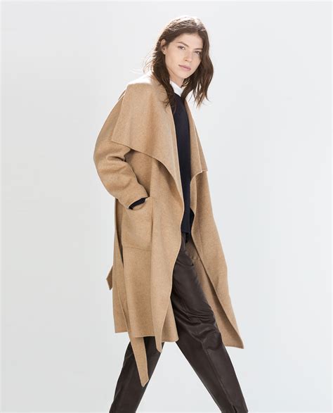 zara camel coat women.